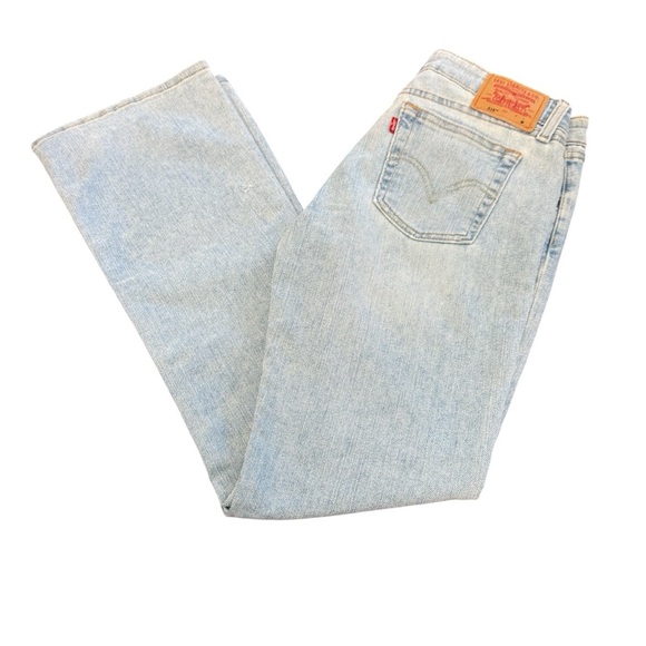 Levi's Blue Jeans super low stretch size 7M flare legs light wash - Picture 1 of 10